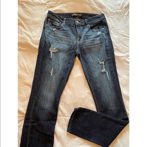 Distressed jeans